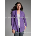 cashmere cable open cardigan